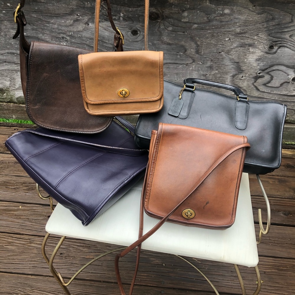 Lot of 5 Vintage Coach Bags